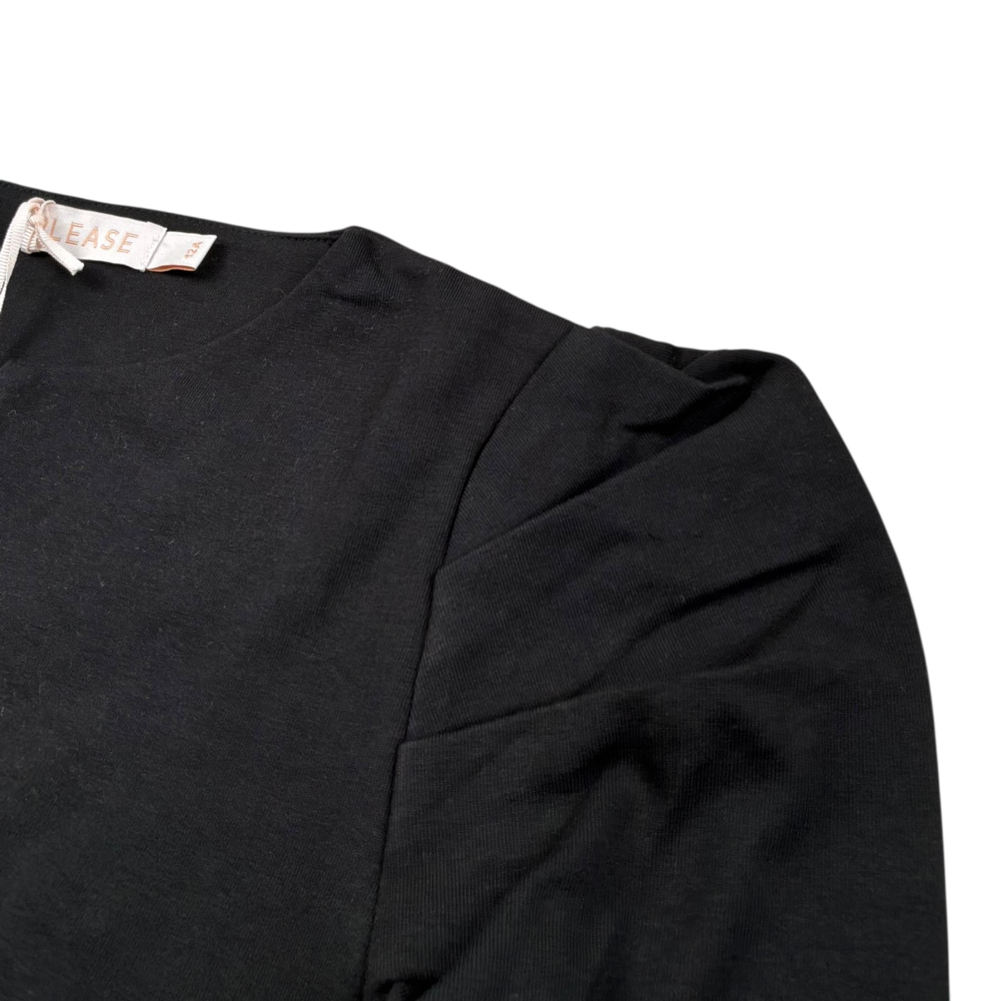 Please Giacca Tinta Unita per Bambina LG02042G49 NERO PLEASE 