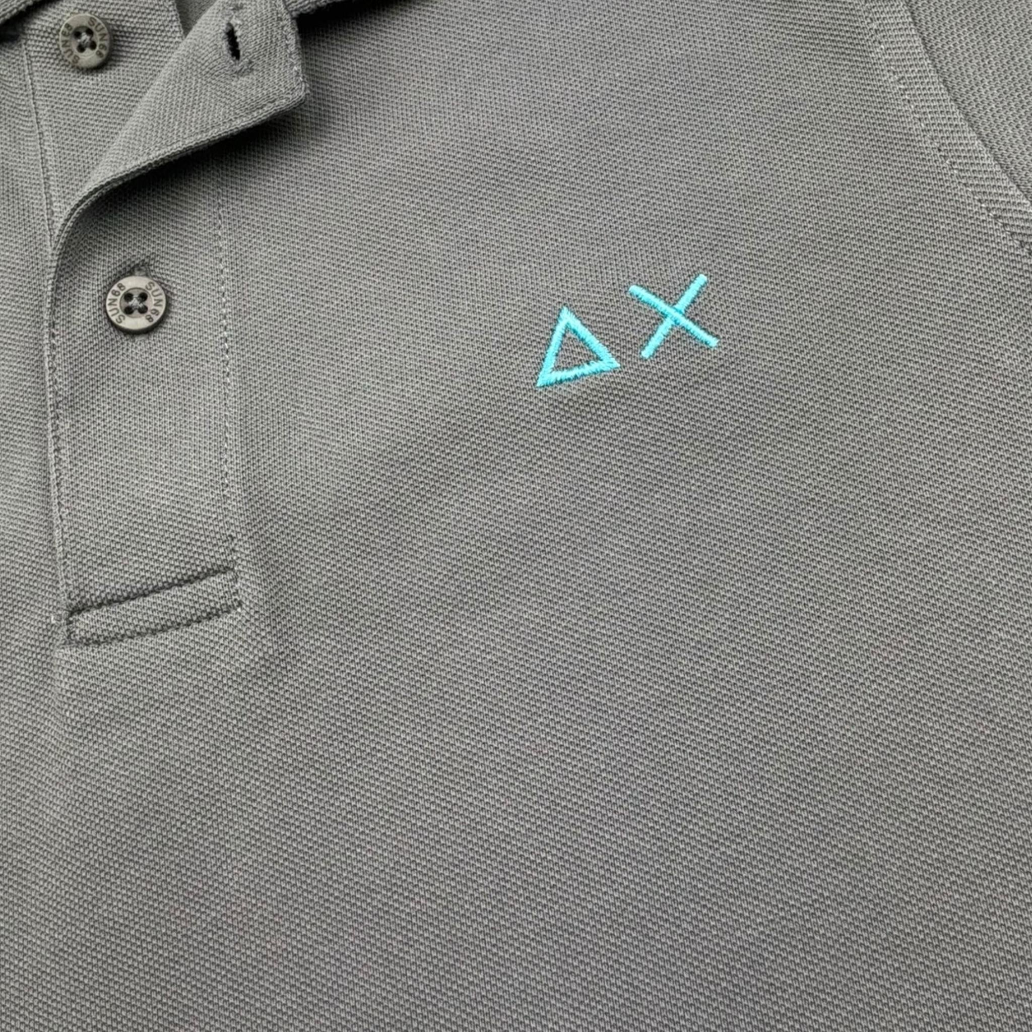 Suns68 Polo Mezza Manica Tinta Unita con Logo per Bambino CPA35312 GRIGIO SUNS68 