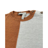 Maglifici di Verona T-Shirt In Filo Bicolore per Neonato 045358 BIANCO/MARRONE MAGLIFICI DI VERONA 