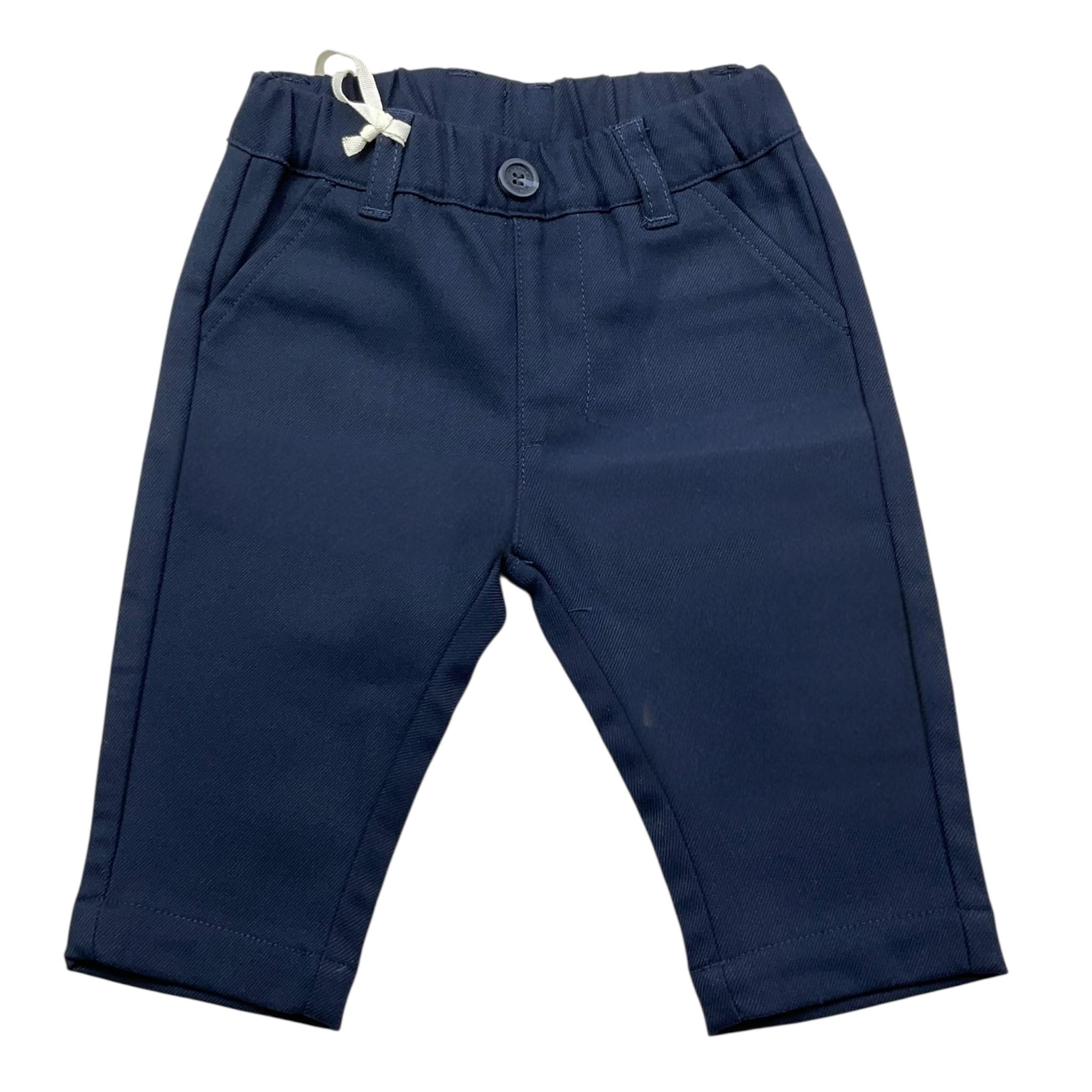 MINI BANDA pantalone tinta unita con elastico in vita Blu per Neonato 3A622 BLU MINI BANDA 