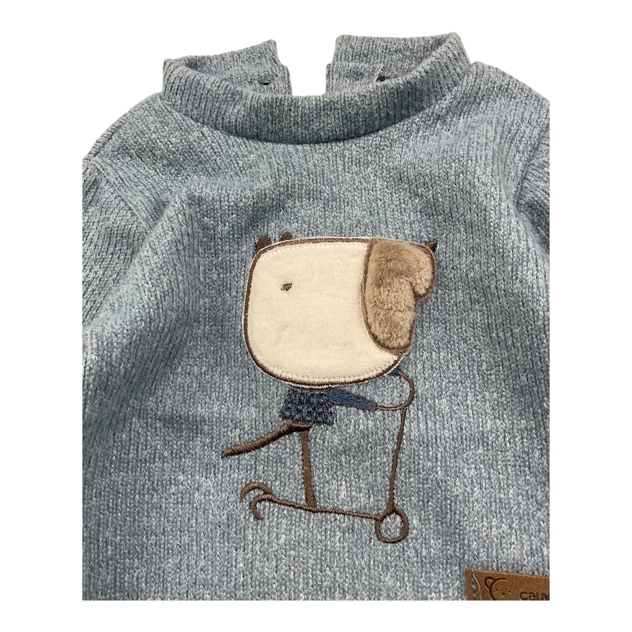 CALAMARO completo 2pz bicolore maglia-coulotte Azzurro per Neonato 11021 AZZURRO CALAMARO 