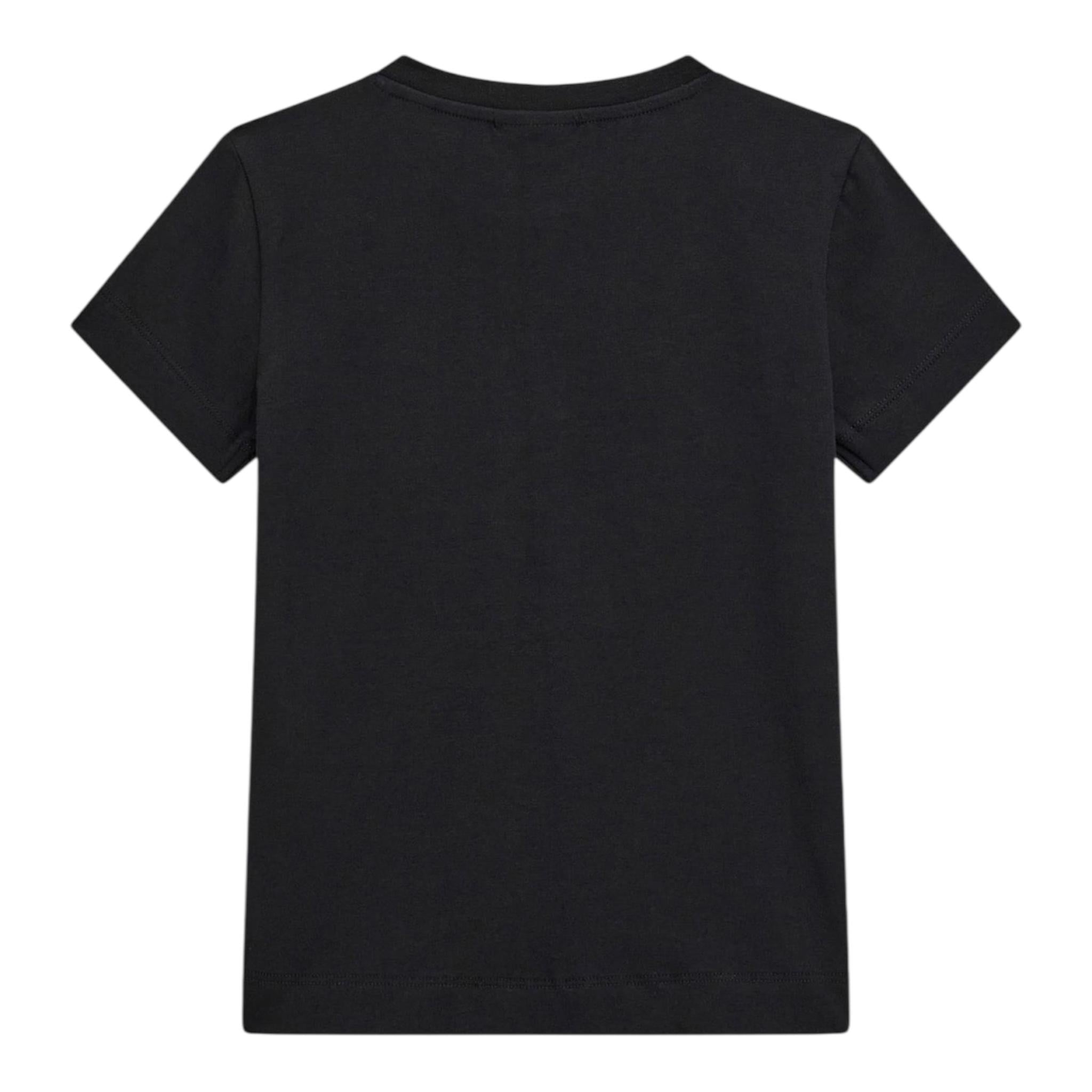 Guess T-Shirt Girocollo Tinta Unita con Stampa Logo per Bambina J4RI46J131 NERO GUESS 