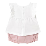 Mayoral Completo 2 Pezzi Canotta-Culotte per Neonata 1255 BIANCO/ROSA MAYORAL 