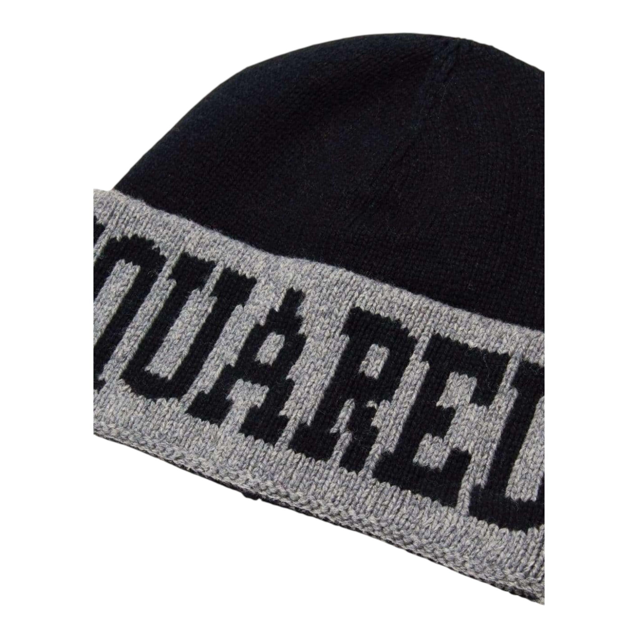 DSQUARED2 cappello bicolore con stampa Nero/grigio per Bambino DQ2485 NERO/GRIGIO DSQUARED2 