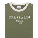Trussardi Polo Mezza Manica Tinta Unita con Stampa per Neonato TIP25033TS VERDE TRUSSARDI 