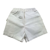 Zhoe & Tobiah Short Tinta Unita Con Elastico In Vita Bianco Per Neonata