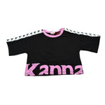 Kappa T-Shirt Girocollo tinta unita con Stampa Nero per Bambina 3746M0022 NERO KAPPA 