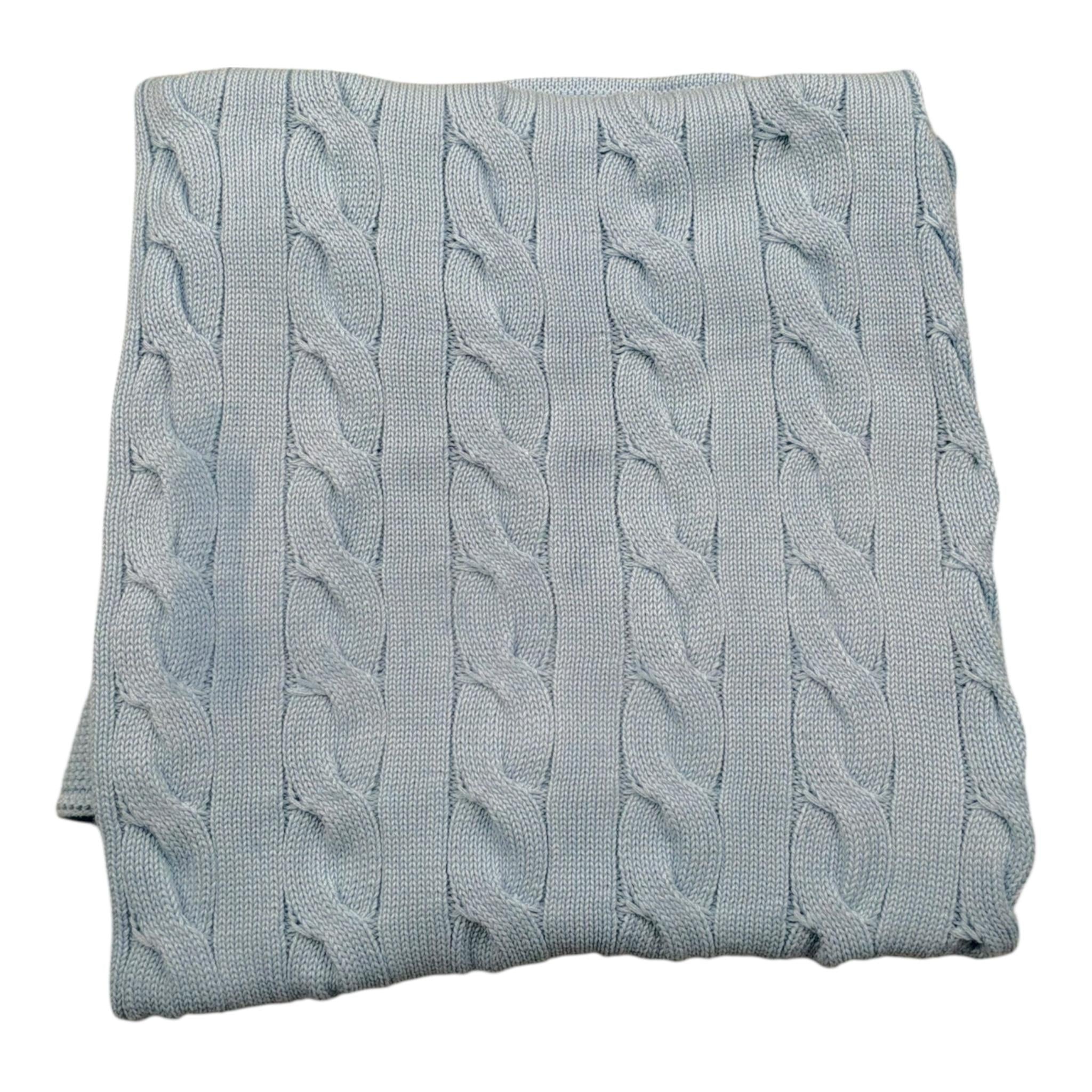 Le Coconne Coperta Tinta Unita con Ricami per Neonato LCN2584 AZZURRO LE COCONNE 