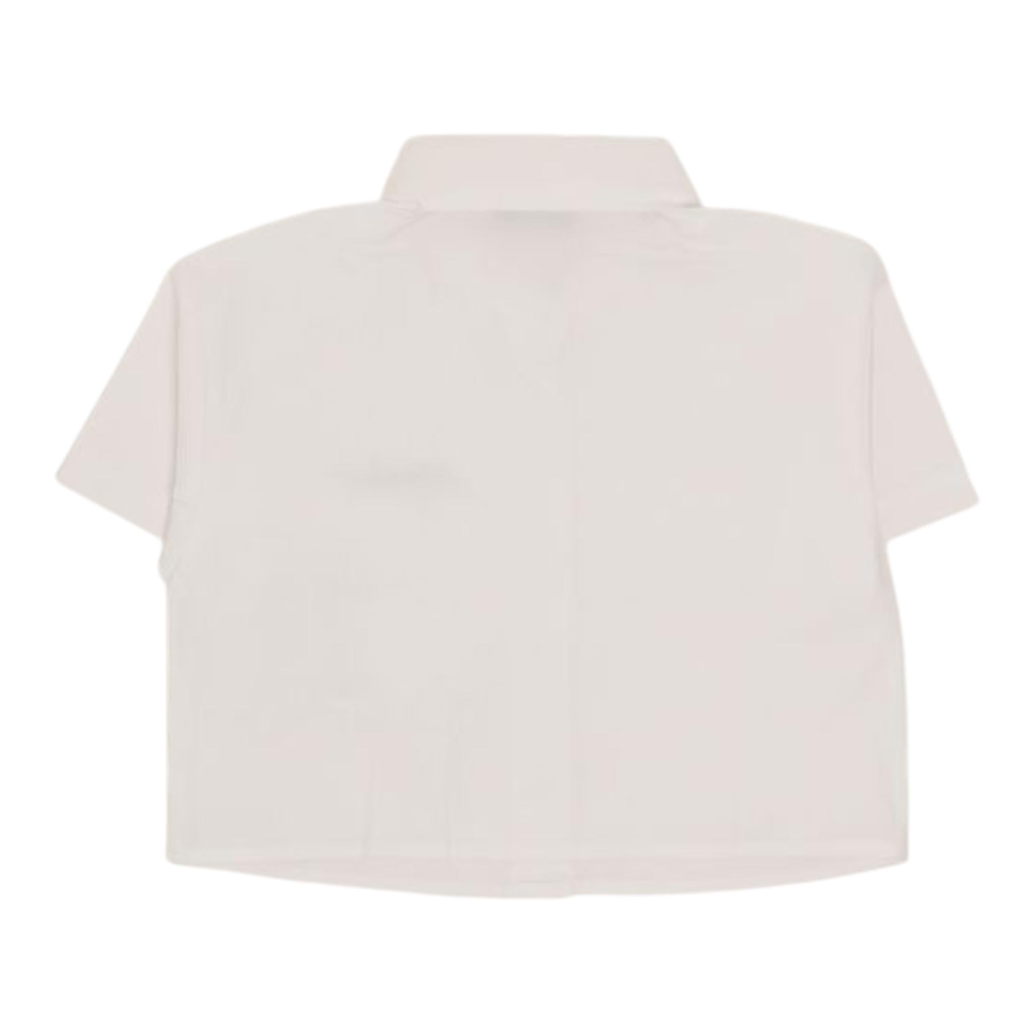 Moschino Camicia Mezza Manica Tinta Unita con Stampa per Bambina HDC024 BIANCO MOSCHINO 