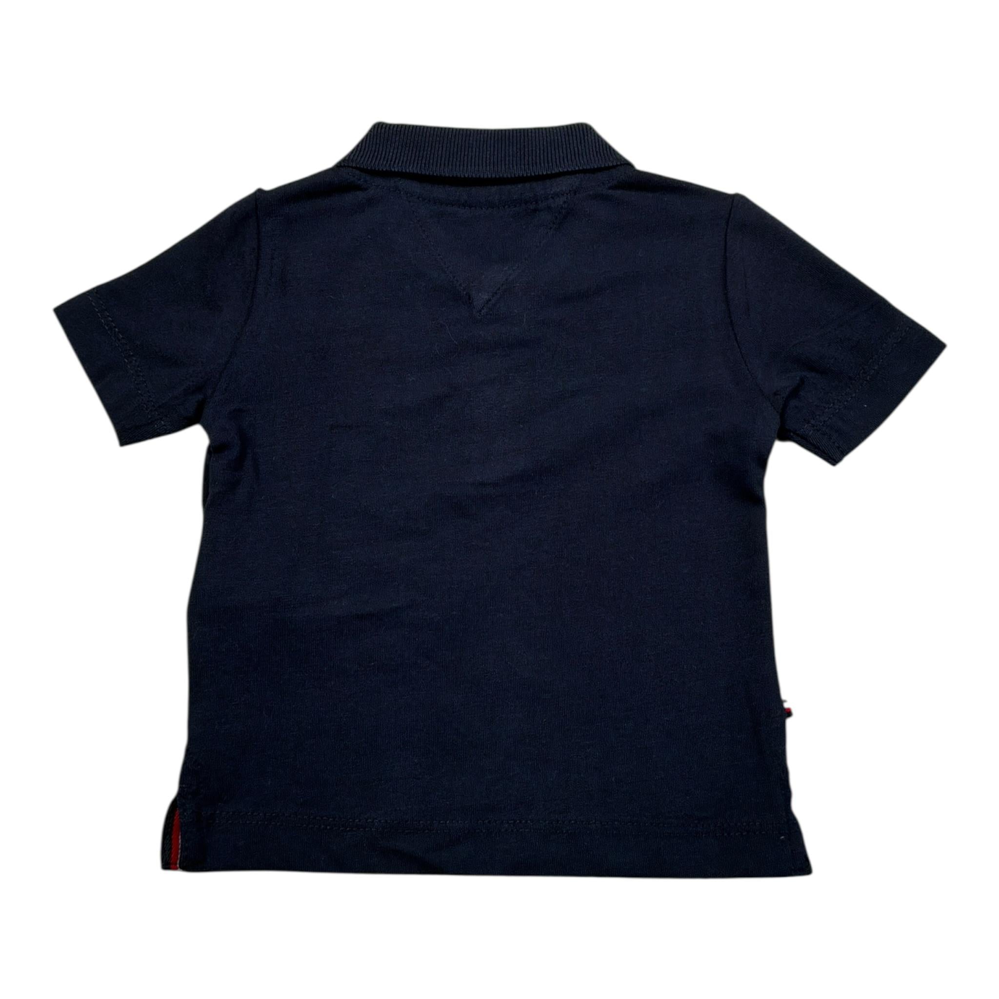 Tommy Hilfiger Polo tinta unita con Logo Blu per Neonato KN0KN01763J BLU TOMMY HILFIGER 