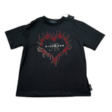 John Richmond T-Shirt Girocollo Tinta Unita con Brillantini per Bambina RGP26206TS NERO JOHN RICHMOND 