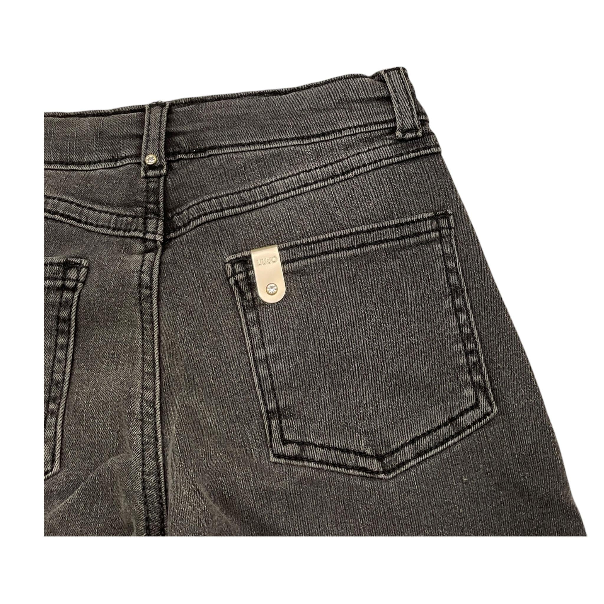 LIU JO jeans tinta unita modello palazo Nero per Bambina KF4079X NERO LIU JO 