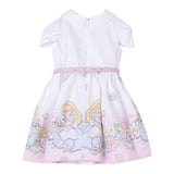 Monnalisa Abito Tinta Unita con Colletto E Stampa per Neonata 31E907XX BIANCO MONNALISA 