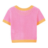 Billieblush Maglia Mezza Manica Traforata per Bambina U21071 ROSA BillIEBLUSH 