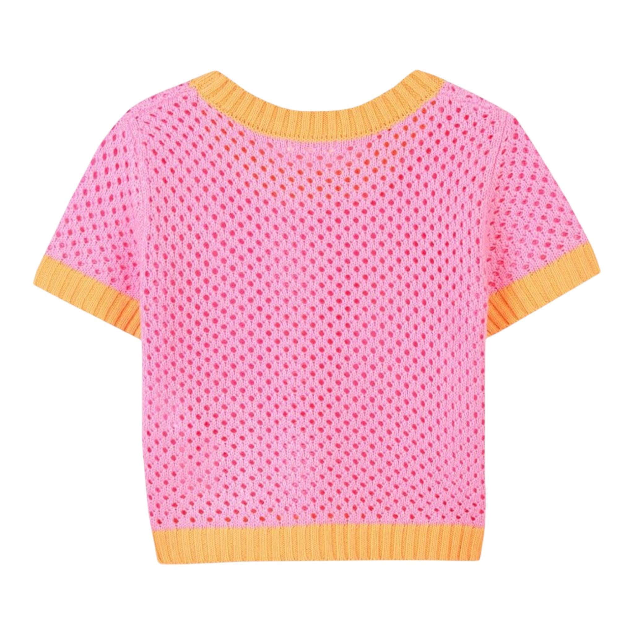 Billieblush Maglia Mezza Manica Traforata per Bambina U21071 ROSA BillIEBLUSH 