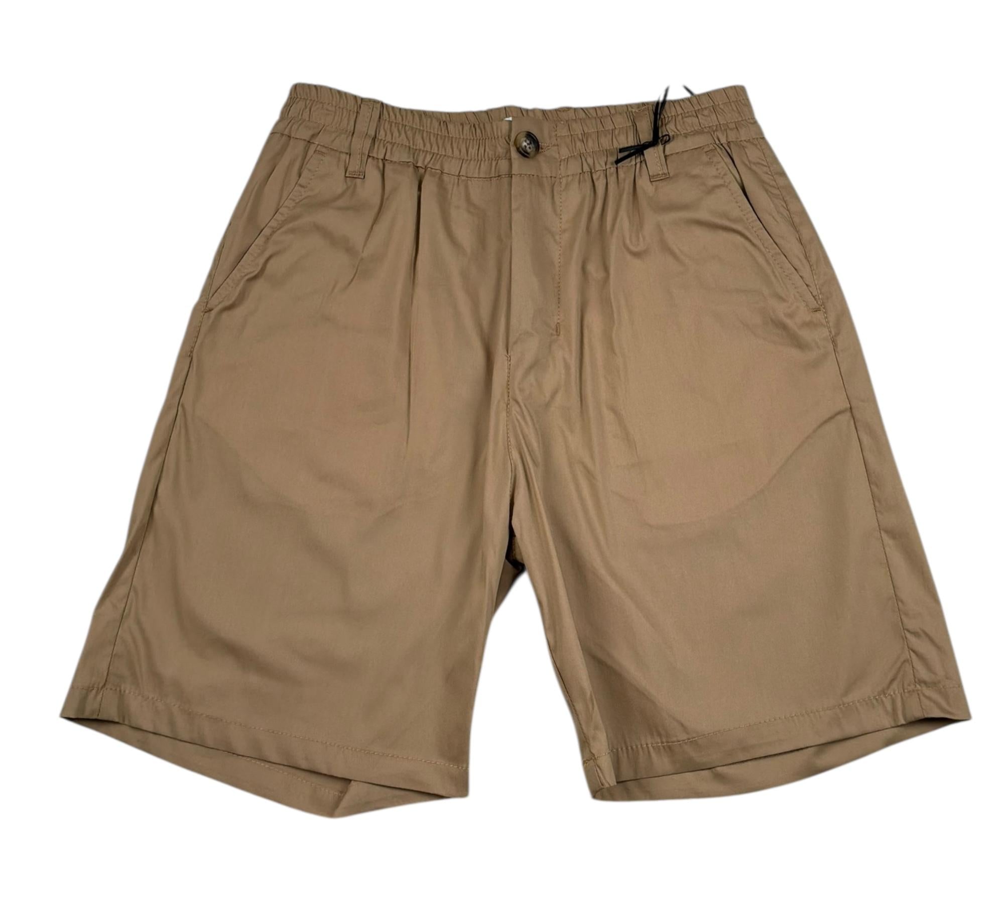 Paolo Pecora Bermuda Tinta Unita con Elastico In Vita per Bambino PP4315 BEIGE PAOLO PECORA 