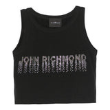 John Richmond Canotta Tinta Unita con Brillantini per Bambina RGP25204CN NERO JOHN RICHMOND 