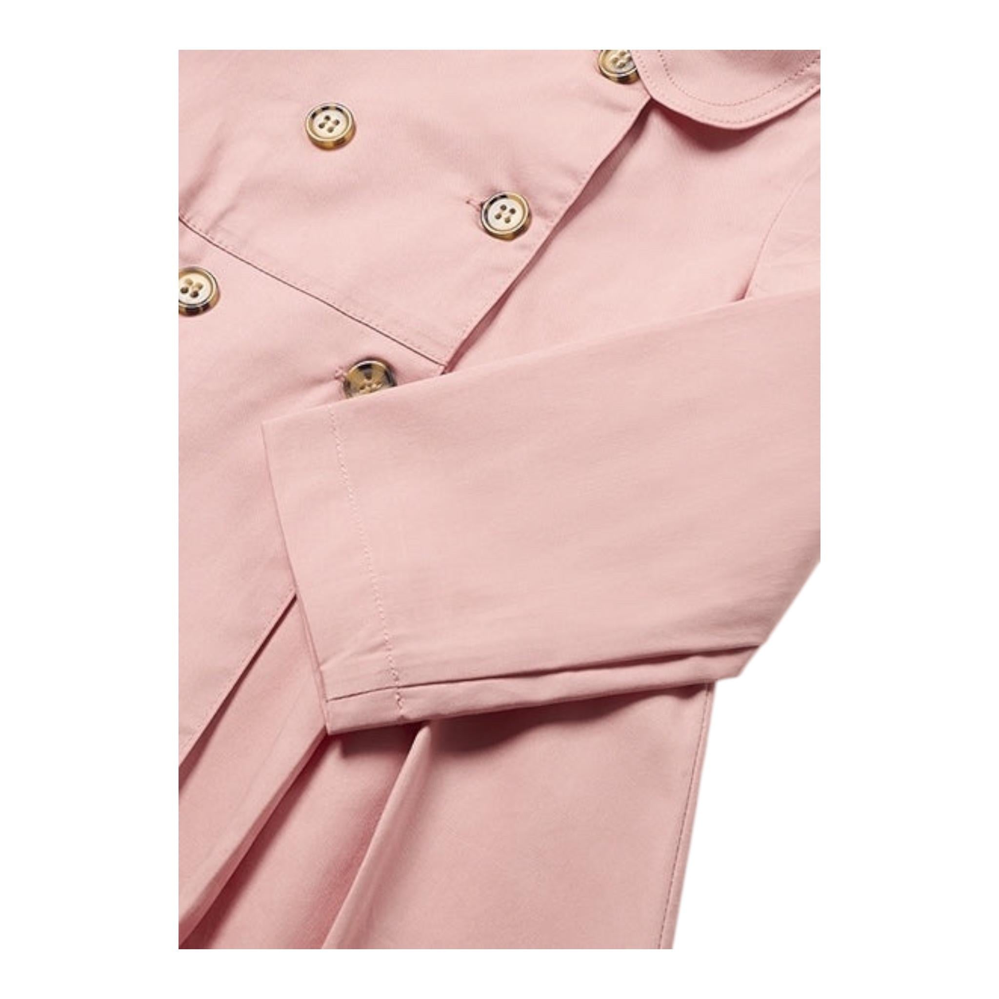 Mayoral Trench Tinta Unita Doppiopetto per Neonata 1413 ROSA MAYORAL 