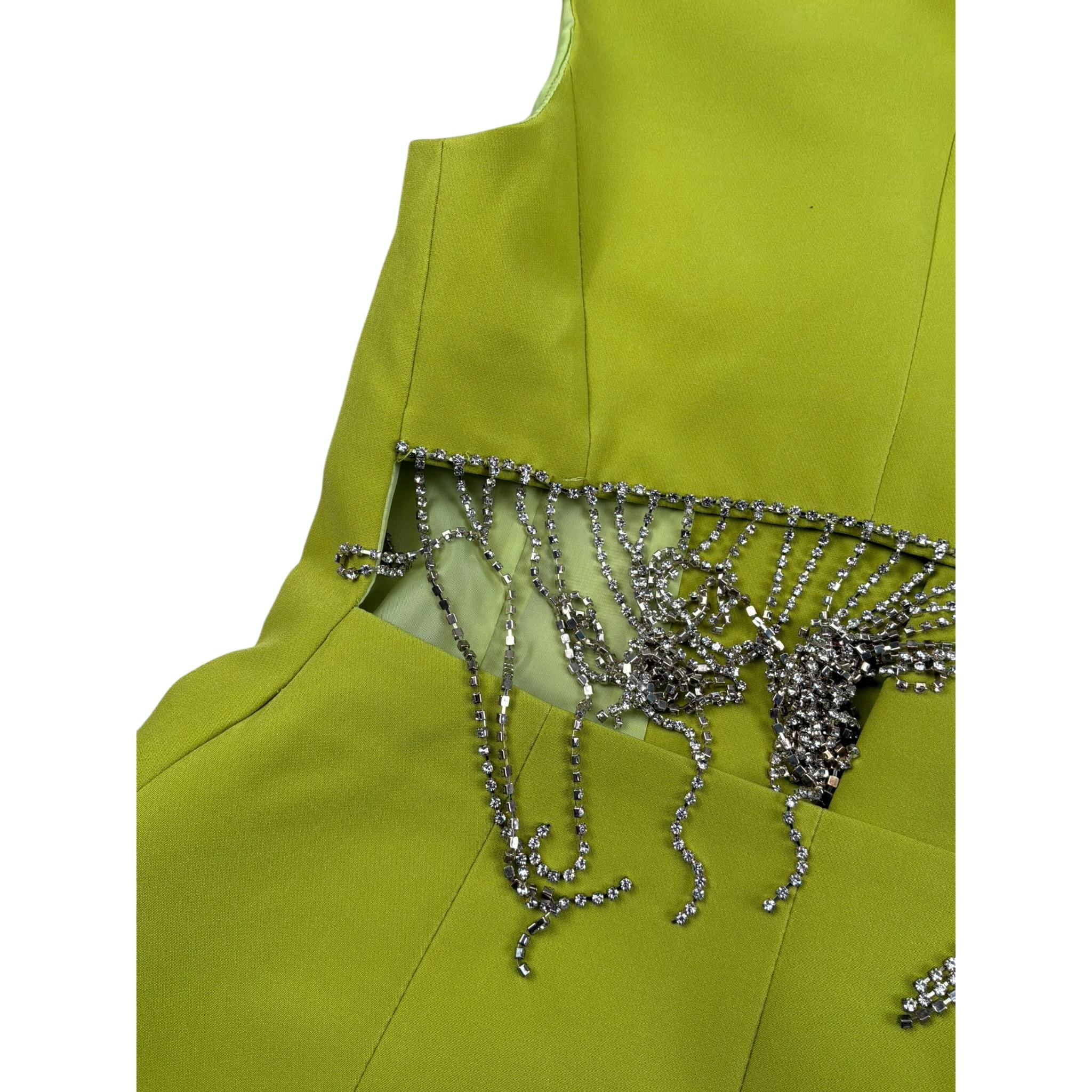 Fun & Fun Abito Giacca Tinta Unita con Scollo Posteriore per Bambina FNCJJK16387 VERDE FUN & FUN 