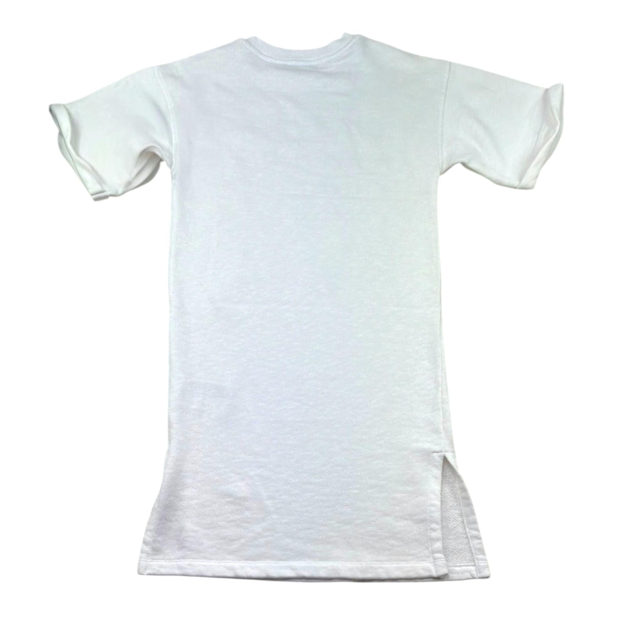 Moschino Abito Felpa Tinta Unita Girocollo con Stampa per Bambina HDV0HU BIANCO MOSCHINO 