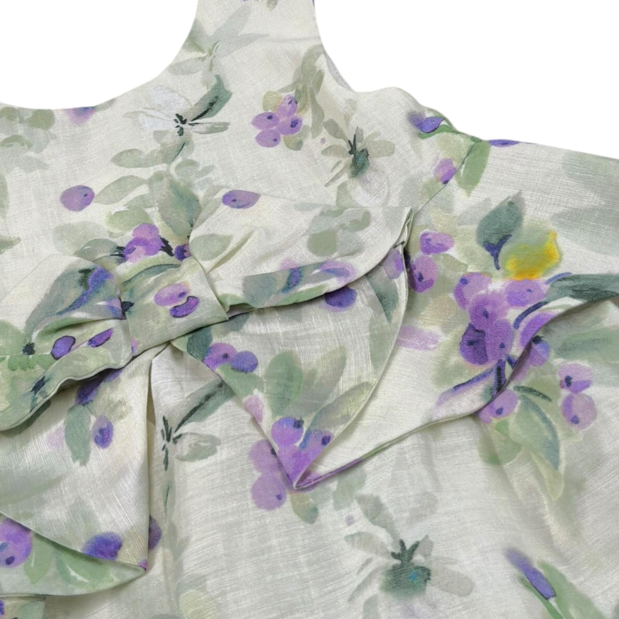 Abel & Lula Abito Tinta Unita con Fantasia per Bambina 5018J VERDE ABEL & LULA 