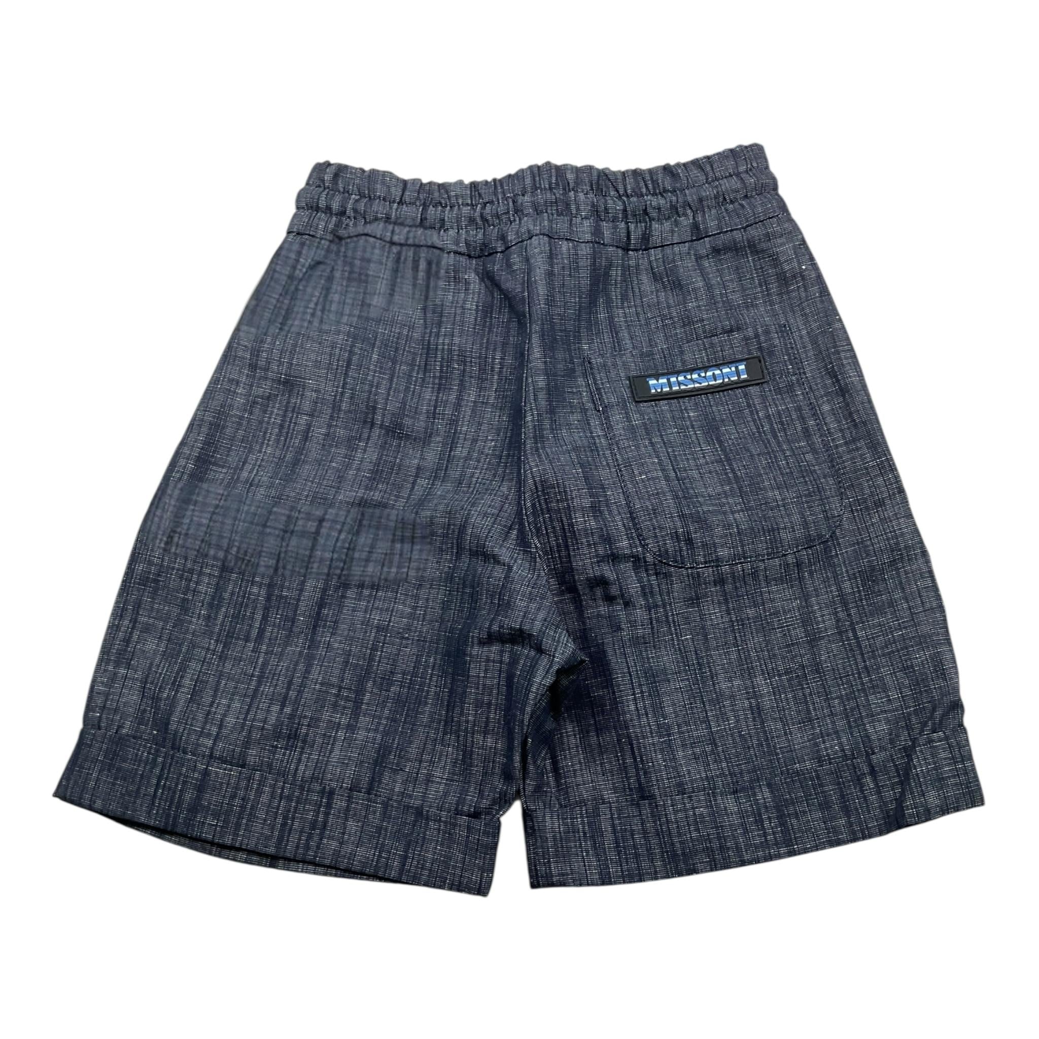 Missoni Bermuda Tinta Unita con Elastico In Vita per Bambino MU6Q89G0131 BLU MISSONI 