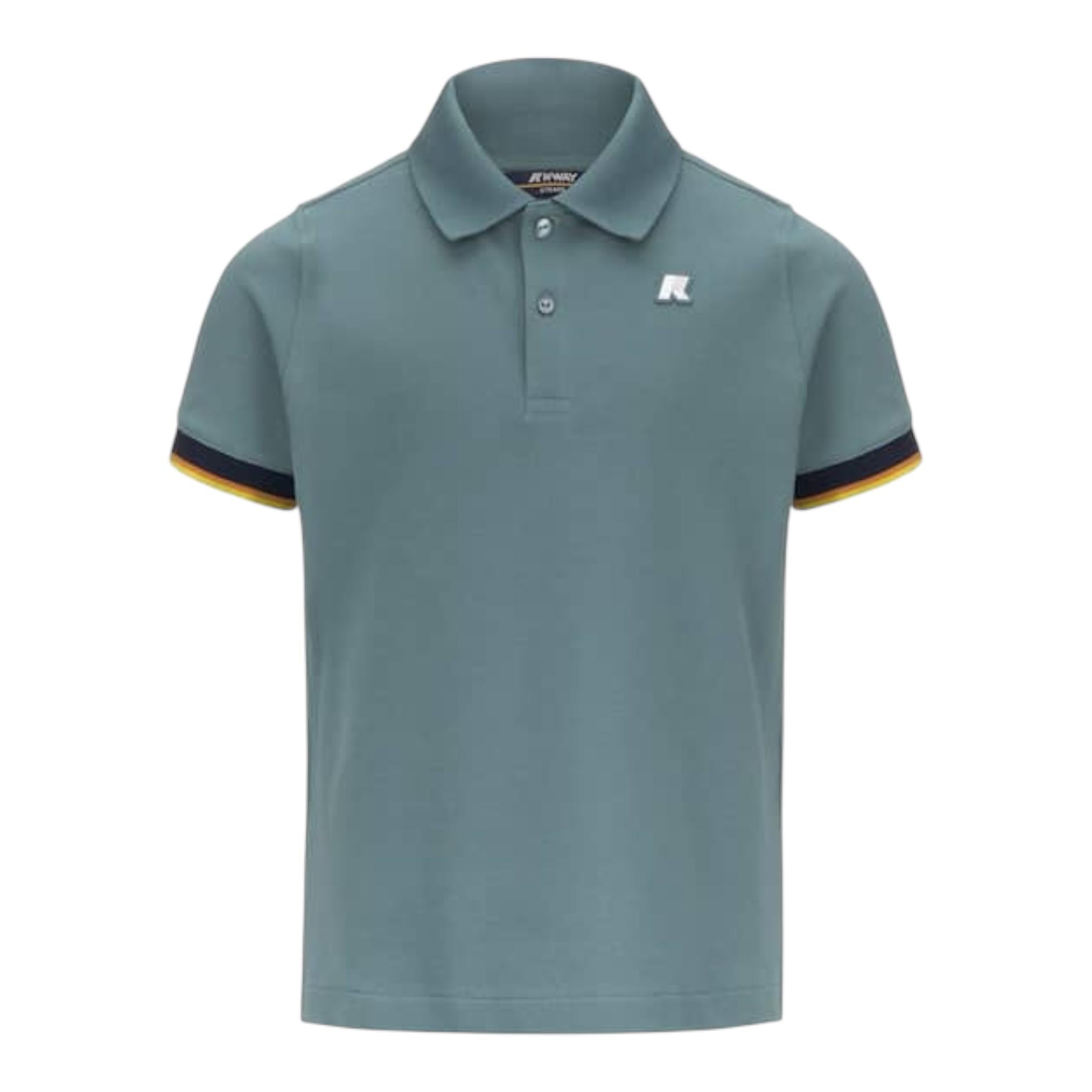 K-Way Polo Mezza Manica Tinta Unita per Bambino K6126LWX VERDE K-WAY 