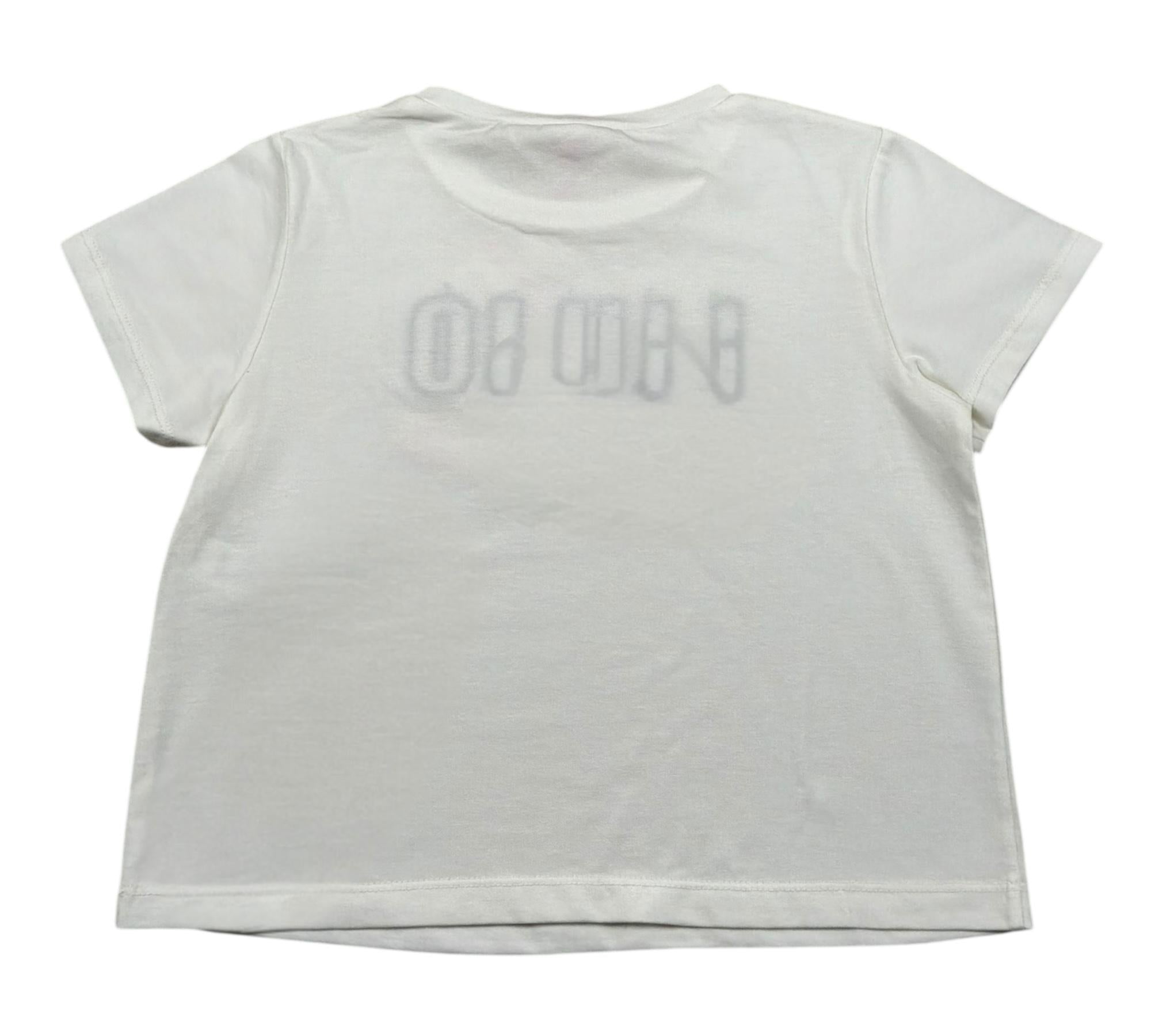 Liu Jo T-Shirt Girocollo Tinta Unita con Logo per Bambina GA5064 PANNA LIU JO 