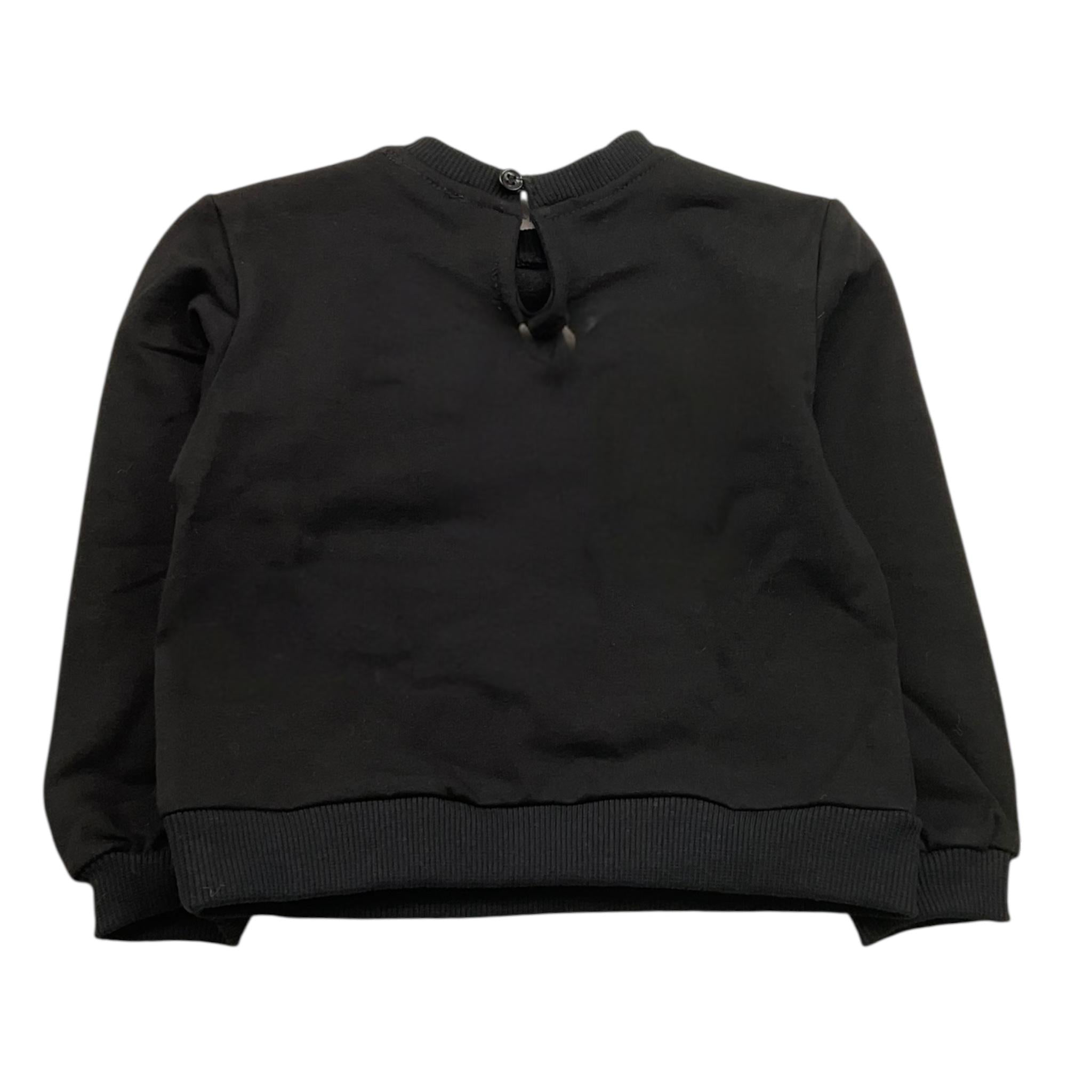 MARC ELLIS felpa chiusa girocollo tinta unita con paillettes Nero per Neonata JMNST15789 NERO MARC ELLIS 