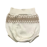 Wedoble Culotte Tinta Unita Con Ricami Bianco Per Neonato