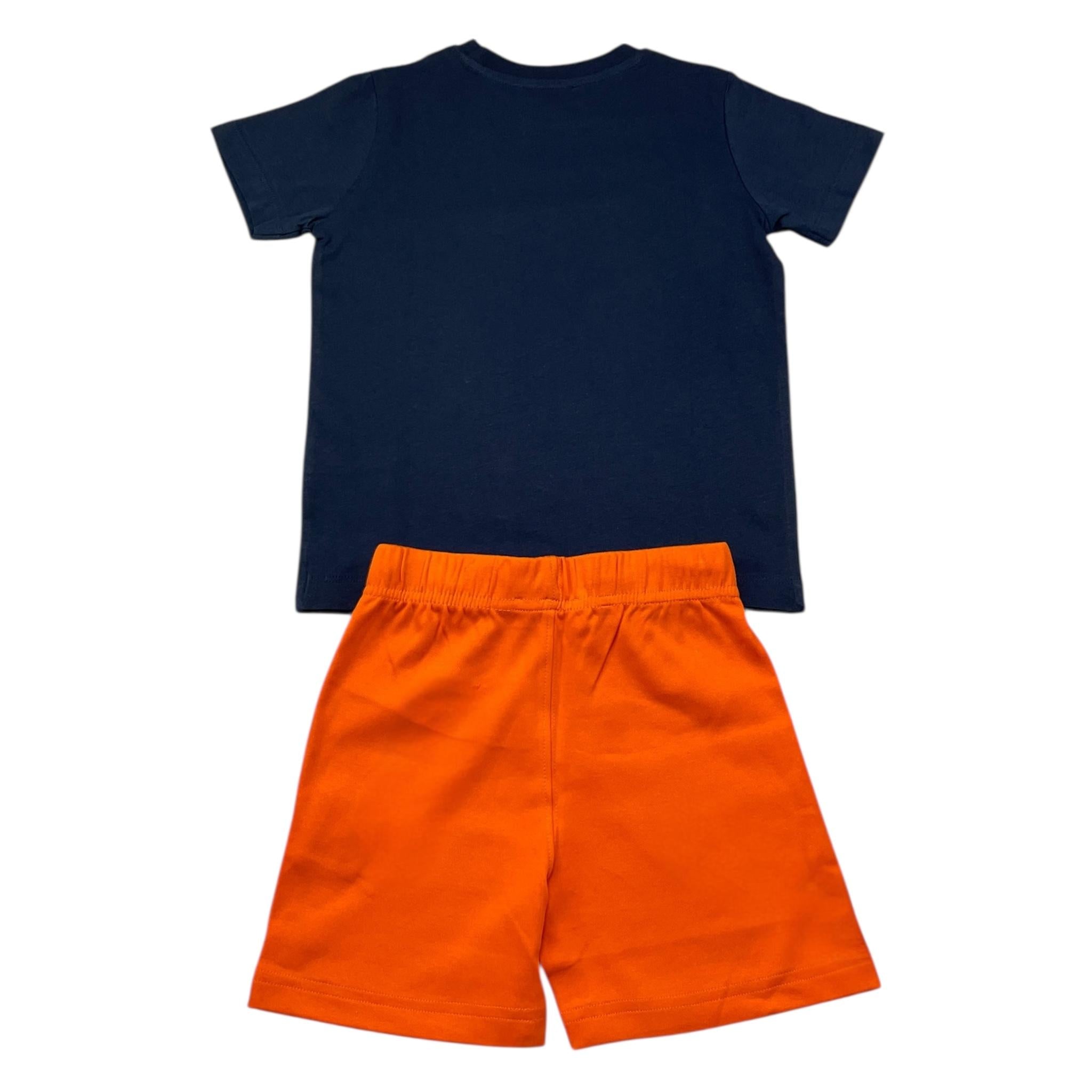 Bikkembergs Completo 2 Pezzi T-Shirt-Bermuda per Bambino BK3214 BLU/ARANCIONE BiKKEMBERGS 