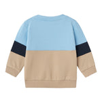 NAME.IT felpa chiusa bicolore girocollo con tasca Azzurro/beige per Neonato 13236280 AZZURRO/BEIGE NAME.IT 