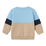 NAME.IT felpa chiusa bicolore girocollo con tasca Azzurro/beige per Neonato 13236280 AZZURRO/BEIGE NAME.IT 