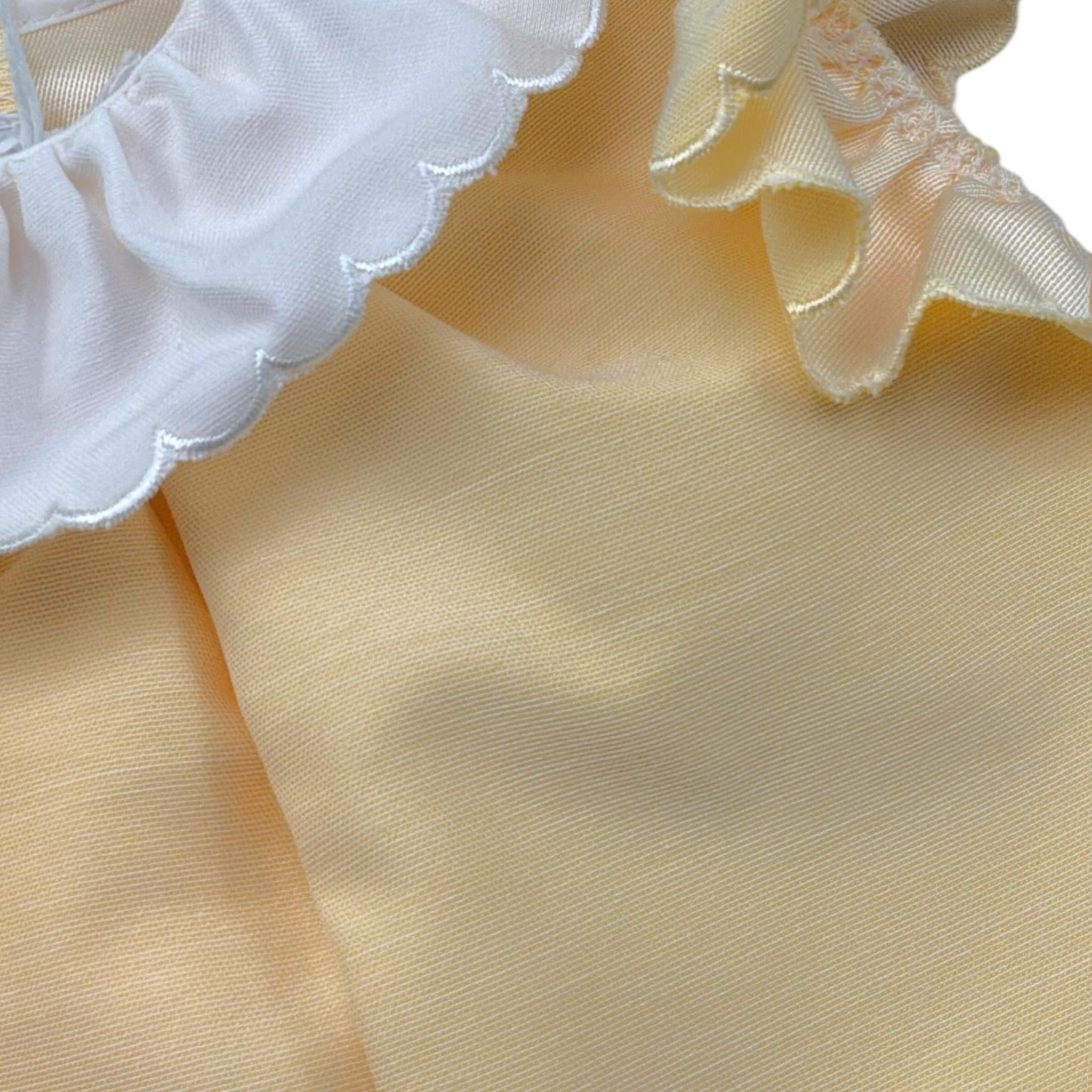 Le Bebe' Pagliaccetto Mezza Manica Bicolore per Neonata LBG6398 BIANCO/GIALLO LE BEBE' 