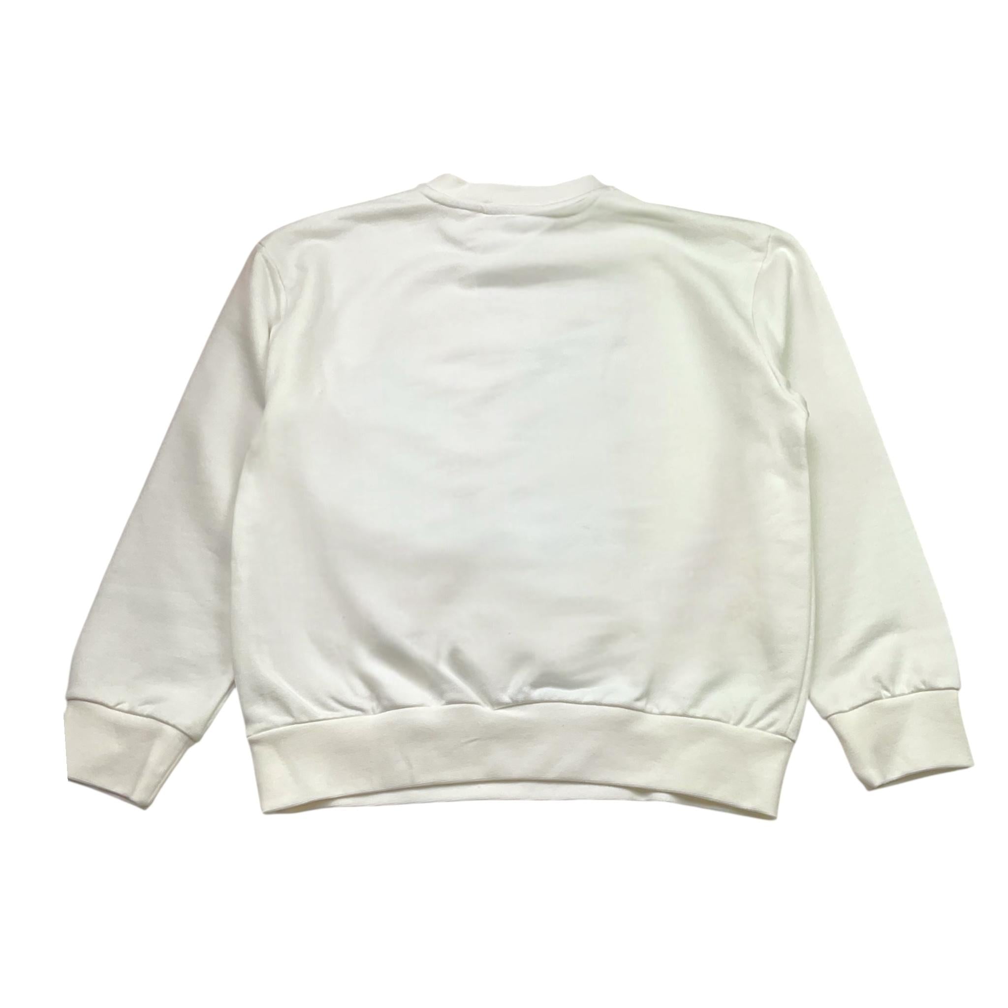 Elisabetta Franchi Felpa Girocoll Tinta Unita con Applicazioni Brillantini per Bambina EFFE148 BIANCO ELISABETTA FRANCHI 