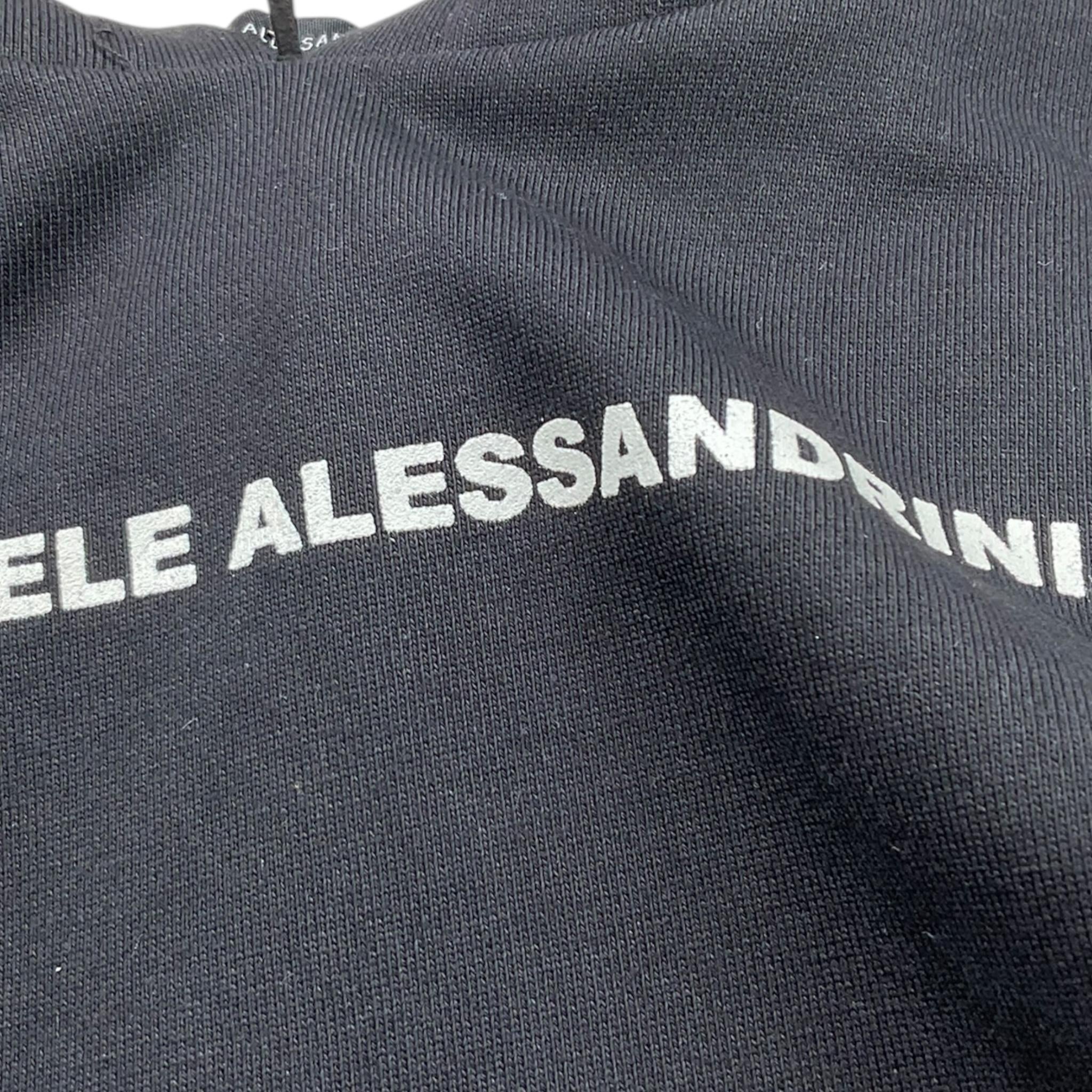 DANIELE ALESSANDRINI felpa tinta unita con cappuccio e stampa Nero per Bambino 1231F00034X NERO DANIELE ALESSANDRINI 