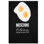 Moschino T-Shirt Girocollo Tinta Unita con Stampa per Bambino HRM050 NERO MOSCHINO 