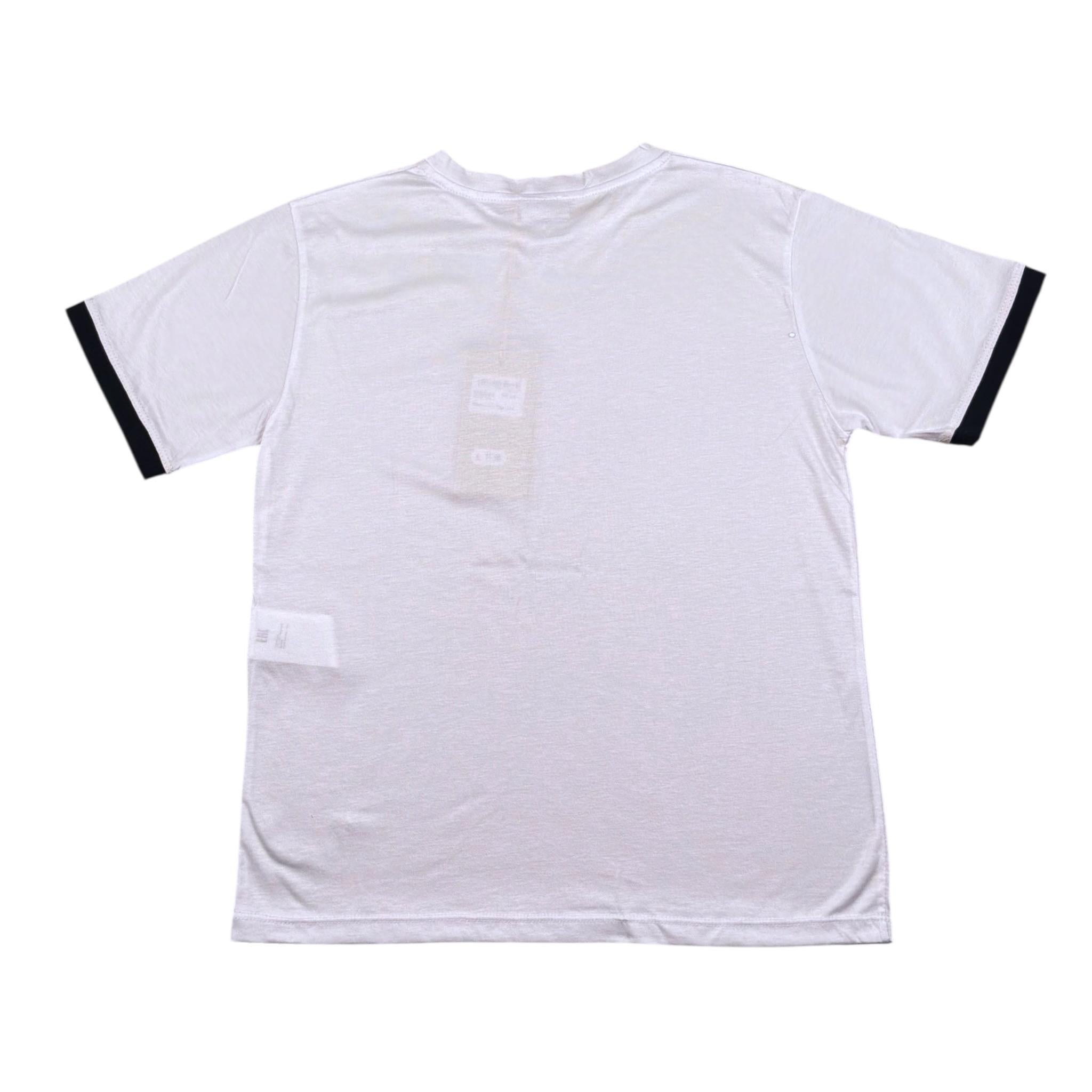 Manuel Ritz T-Shirt Girocollo Tinta Unita per Bambino MR2895XX BIANCO/BLU MANUEL RITZ 