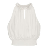 Fun & Fun Camicia Giromanica Tinta Unita per Bambina FNCJSH01080 BIANCO FUN & FUN 