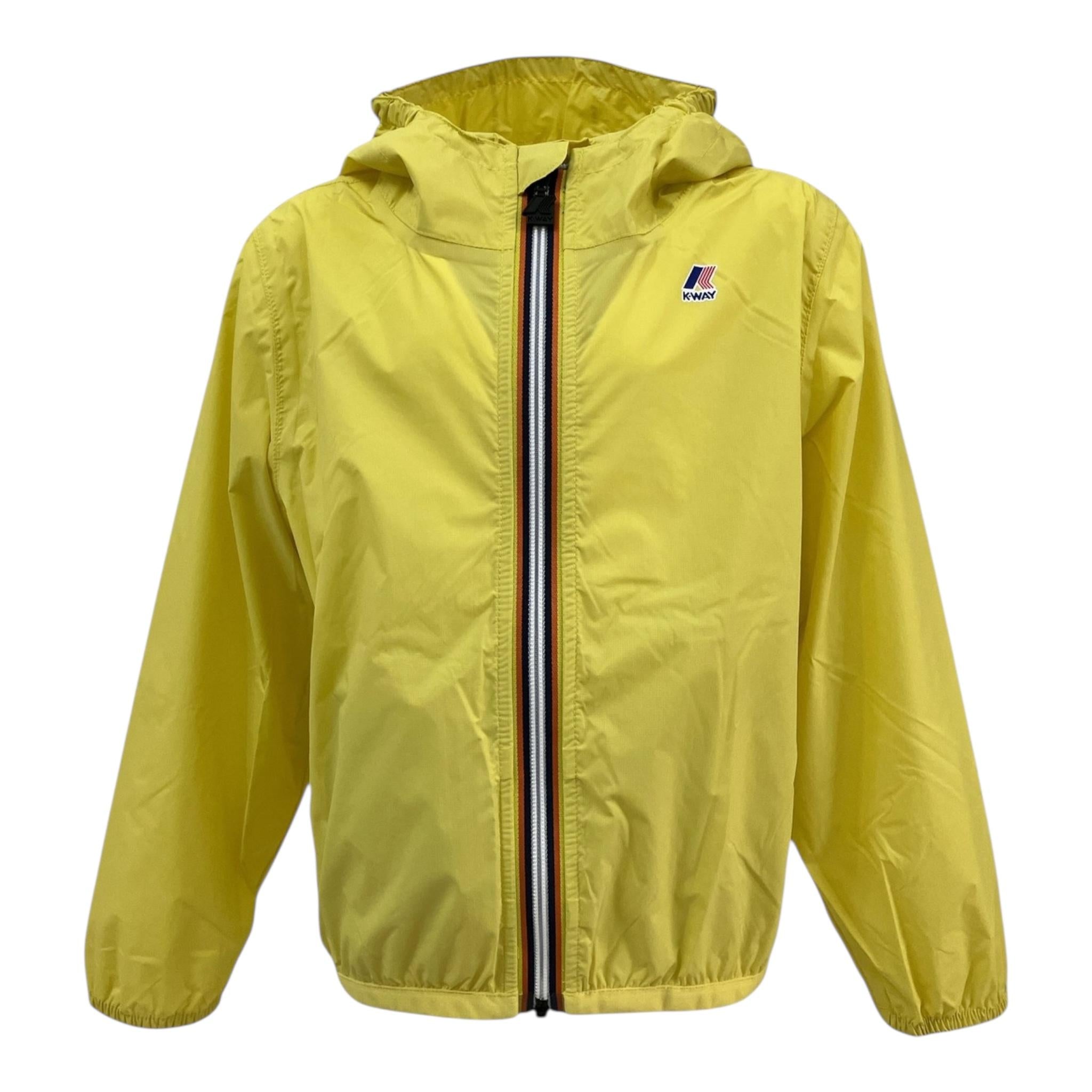 K-Way Giubbino Tinta Unita con Cappuccio per Bambina K61336W VERDE ACIDO K-WAY 