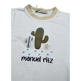 Manuel Ritz T-Shirt Girocollo Tinta Unita con Ricamo per Neonato MR3117NXX PANNA MANUEL RITZ 
