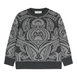 ETRO maglia tinta unita con fantasia Grigio per Bambino GV9P50 GRIGIO ETRO 