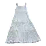 Trussardi Abito Tinta Unita con Bretelle per Bambina TGP26089VE BIANCO TRUSSARDI 