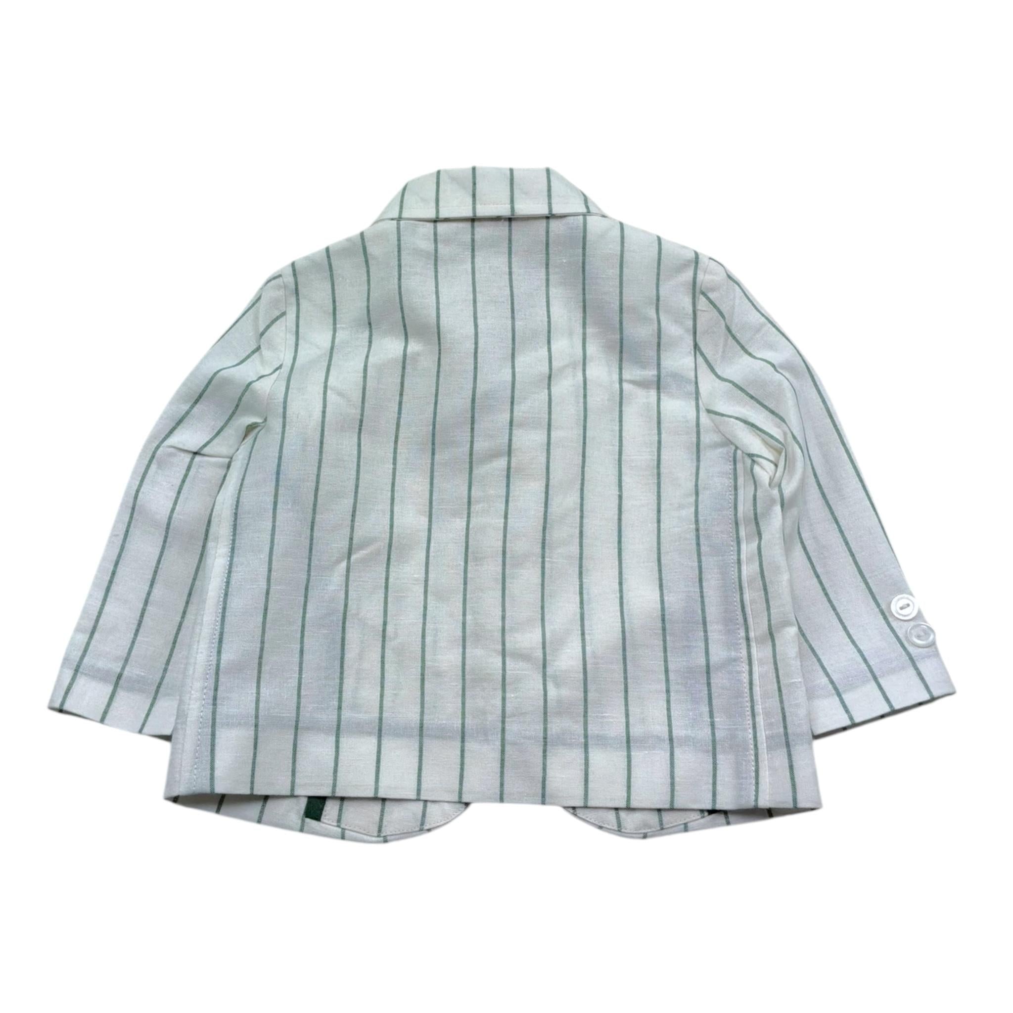 Le Bebe' Giacca Tinta Unita con Fantasia A Righe per Neonato LBB5335 PANNA LE BEBE' 