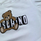 Moschino Completo 2 Pezzi T-Shirt-Short Bicolore per Neonata MBG01O BIANCO/GIALLO MOSCHINO 