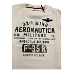Aeronautica Militare T-Shirt Girocollo Tinta Unita con Stampa per Neonato 251TS0022A BIANCO AERONAUTICA MILITARE 