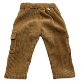 MANUEL RITZ pantalone tinta unita con elastico in vita in velluto Marrone per Neonato MR2837 MARRONE MANUEL RITZ 