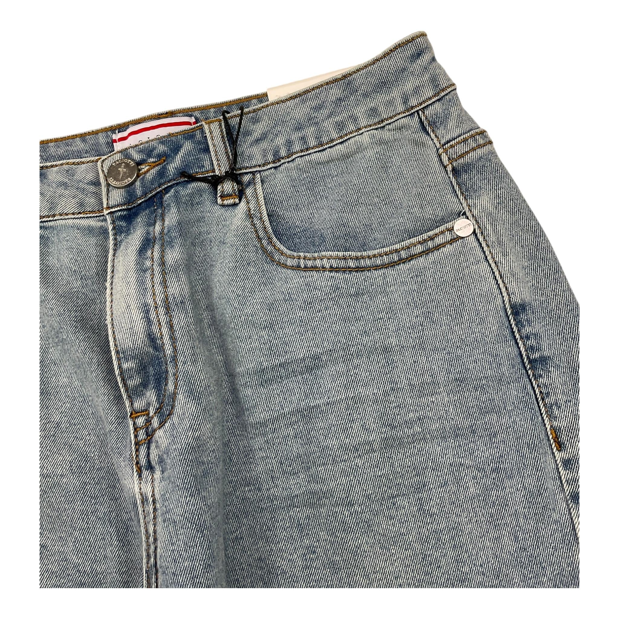 Cesare Paciotti Bermuda In Denim Tinta Unita per Bambino BFP5161B AZZURRO CESARE PACIOTTI 