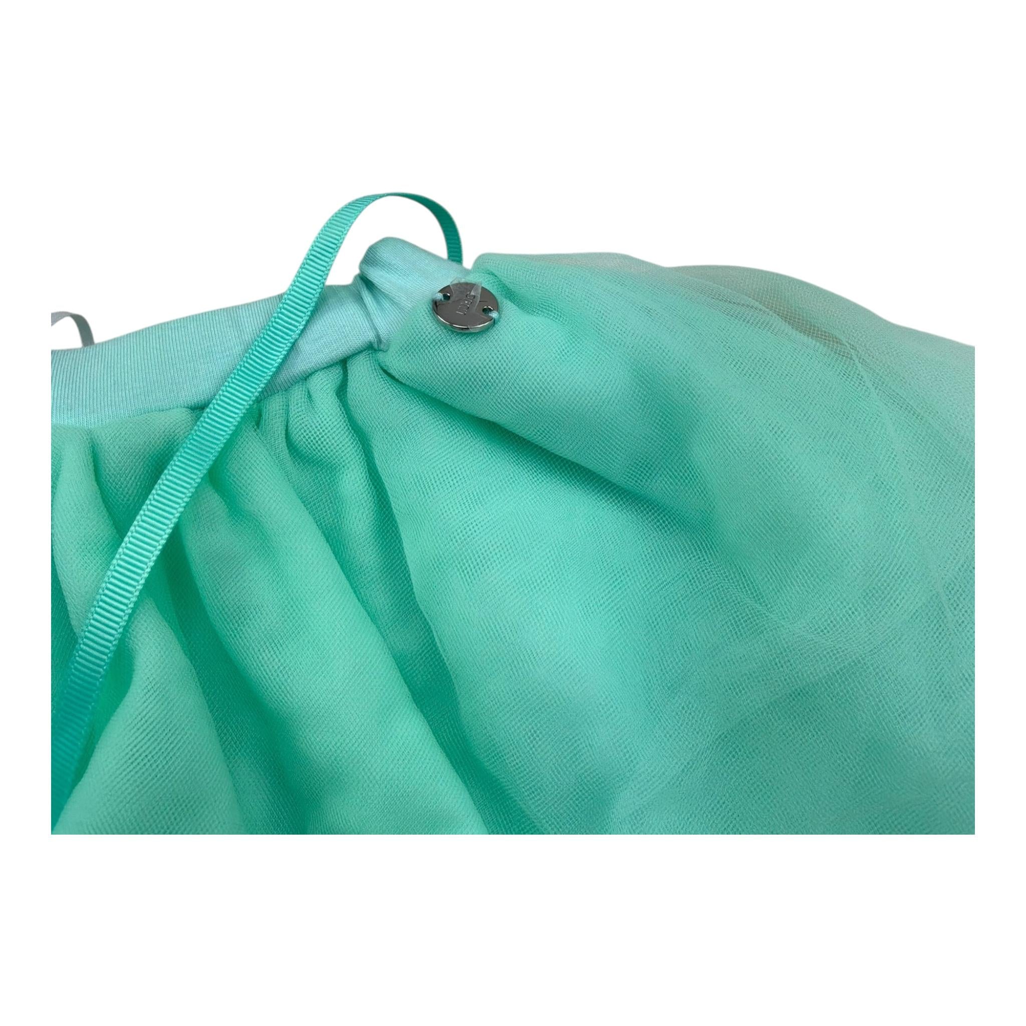 Liu Jo Gonna Tinta Unita In Tulle per Neonata HA5059XX VERDE ACQUA LIU JO 