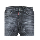 DSQUARED2 jeans tinta unita con strappi Nero per Bambino DQ0236X NERO DSQUARED2 